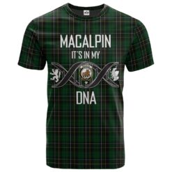 MacAlpin (MacAlpine) 01 Clan DNA In Me Tartan Crest T-Shirt