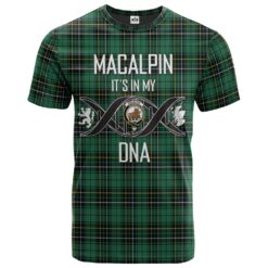 MacAlpin (MacAlpine) Ancient Clan DNA In Me Tartan Crest T-Shirt