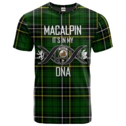MacAlpin (MacAlpine) Modern Clan DNA In Me Tartan Crest T-Shirt