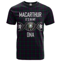 MacArthur of Milton Hunting Clan DNA In Me Tartan Crest T-Shirt