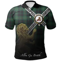 MacAulay Hunting Ancient Polo Shirts Tartan Crest Celtic Scotland Lion