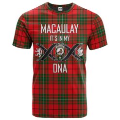 MacAulay Modern Clan DNA In Me Tartan Crest T-Shirt