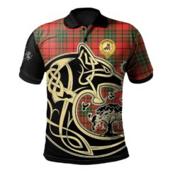 MacAulay Modern Clan Polo Shirt Viking Wolf