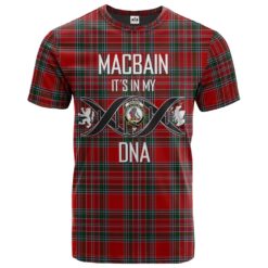 Macbain 01 Clan DNA In Me Tartan Crest T-Shirt