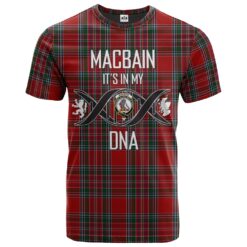 Macbain 02 Clan DNA In Me Tartan Crest T-Shirt