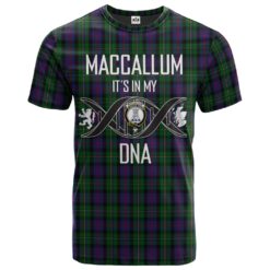 MacCallum (Malcolm) Clan DNA In Me Tartan Crest T-Shirt