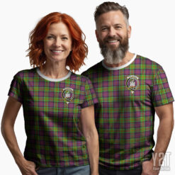 MacDonald (Clan Ranald) Scottish Tartan T-shirt with Crest – Authentic Clan Apparel
