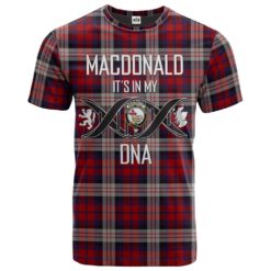 MacDonald Dress Irish Clan DNA In Me Tartan Crest T-Shirt