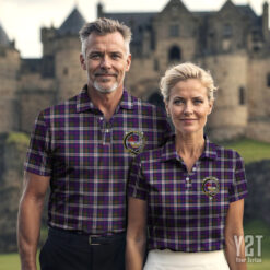 MacDonald Dress Modern Clan Tartan Polo with Crest - Authentic Scottish Apparel