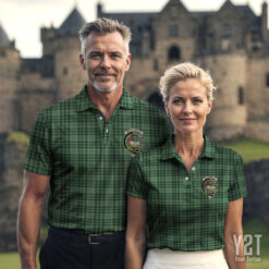 MacDonald Lord of the Isles Hunting Clan Tartan Polo with Crest - Authentic Scottish Apparel