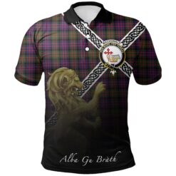 MacDonald Modern Polo Shirts Tartan Crest Celtic Scotland Lion
