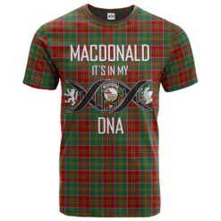 MacDonald of Kingsburgh Clan DNA In Me Tartan Crest T-Shirt