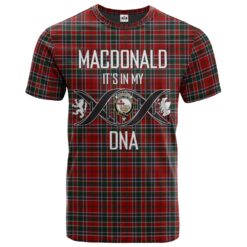 MacDonald of Lochmaddy Clan DNA In Me Tartan Crest T-Shirt