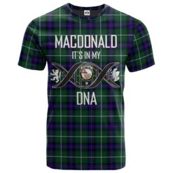 MacDonald of the Isles Hunting Modern Clan DNA In Me Tartan Crest T-Shirt