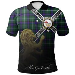 MacDonald of the Isles Hunting Modern Polo Shirts Tartan Crest Celtic Scotland Lion