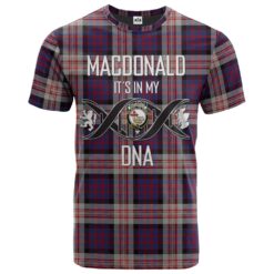 MacDonald Pattern of Plaids Clan DNA In Me Tartan Crest T-Shirt