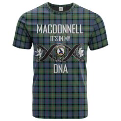 MacDonnell of Glengarry Ancient Clan DNA In Me Tartan Crest T-Shirt