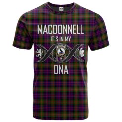 MacDonnell of Glengarry Modern Clan DNA In Me Tartan Crest T-Shirt