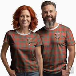 MacDougall Ancient Scottish Tartan T-shirt with Crest – Authentic Clan Apparel