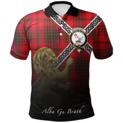 MacDougall Modern Polo Shirts Tartan Crest Celtic Scotland Lion