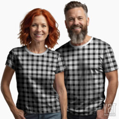 MacFarlane Black White Scottish Tartan T-shirt – Authentic Clan Apparel