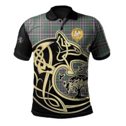 MacFarlane Hunting Ancient Clan Polo Shirt Viking Wolf