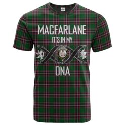 MacFarlane Hunting Clan DNA In Me Tartan Crest T-Shirt