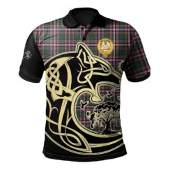 MacFarlane Hunting Modern Clan Polo Shirt Viking Wolf