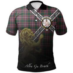 MacFarlane Hunting Modern Polo Shirts Tartan Crest Celtic Scotland Lion