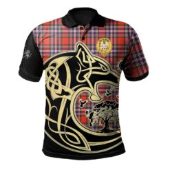 MacFarlane Modern Clan Polo Shirt Viking Wolf
