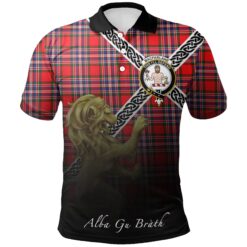 MacFarlane Modern Polo Shirts Tartan Crest Celtic Scotland Lion