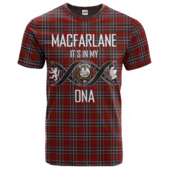 MacFarlane Red Clan DNA In Me Tartan Crest T-Shirt