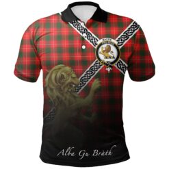 MacFie Polo Shirts Tartan Crest Celtic Scotland Lion