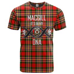 MacGill Modern Clan DNA In Me Tartan Crest T-Shirt