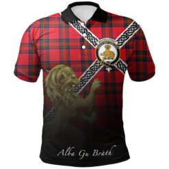 MacGillivray Modern Polo Shirts Tartan Crest Celtic Scotland Lion