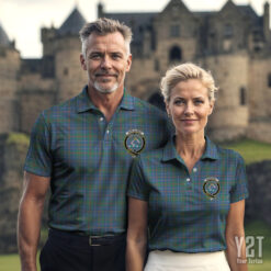 MacHardy Ancient Clan Tartan Polo with Crest - Authentic Scottish Apparel