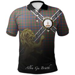 MacIntyre Ancient Polo Shirts Tartan Crest Celtic Scotland Lion