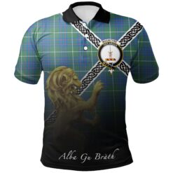 MacIntyre Hunting Ancient Polo Shirts Tartan Crest Celtic Scotland Lion