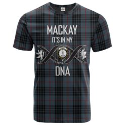 Mackay Blue 01 Clan DNA In Me Tartan Crest T-Shirt