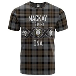 MacKay Weathered Clan DNA In Me Tartan Crest T-Shirt