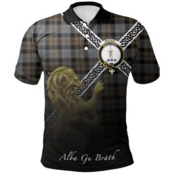 MacKay Weathered Polo Shirts Tartan Crest Celtic Scotland Lion
