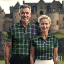 MacKenzie Dress Modern Scottish Clan Tartan Polo Shirt - Authentic Heritage Apparel