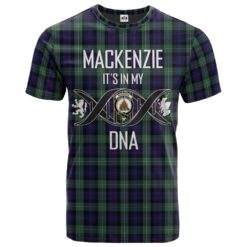 MacKenzie Hunting Green Clan DNA In Me Tartan Crest T-Shirt
