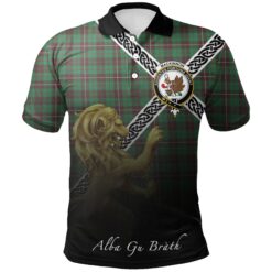 MacKinnon Hunting Ancient Polo Shirts Tartan Crest Celtic Scotland Lion