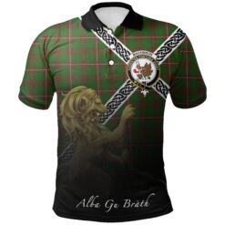 MacKinnon Hunting Modern Polo Shirts Tartan Crest Celtic Scotland Lion