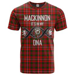 MacKinnon Modern Clan DNA In Me Tartan Crest T-Shirt