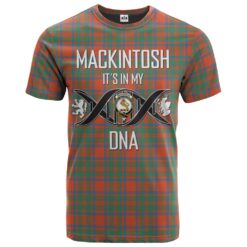 MacKintosh Ancient Clan DNA In Me Tartan Crest T-Shirt