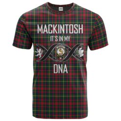 MacKintosh Hunting Modern Clan DNA In Me Tartan Crest T-Shirt