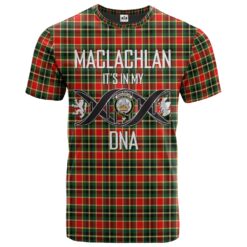 MacLachlan Hunting Modern Clan DNA In Me Tartan Crest T-Shirt