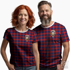 MacLachlan Scottish Tartan T-shirt with Crest – Authentic Clan Apparel